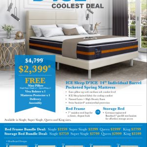 Mattress & Bed Frame/Storage Bundle (Dice)