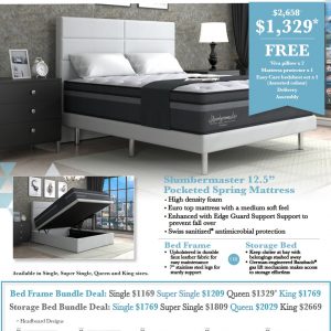 Mattress & Bed Frame/Storage Bundle (Slumber Master)