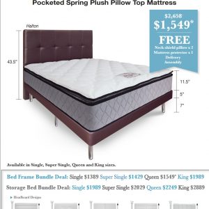 Mattress & Bed Frame/Storage Bundle (Supreme Plush)