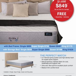 Mattress & Bed Frame/Storage Bundle (Viro Tribe I)