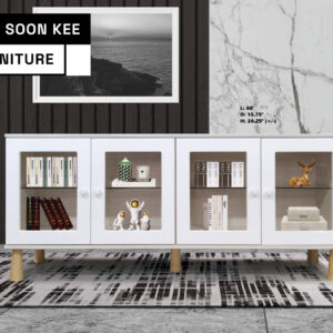 Display Cabinet Cum TV Console (Glass display)